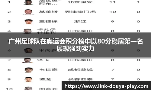 广州足球队在奥运会积分榜中以80分稳居第一名展现强劲实力